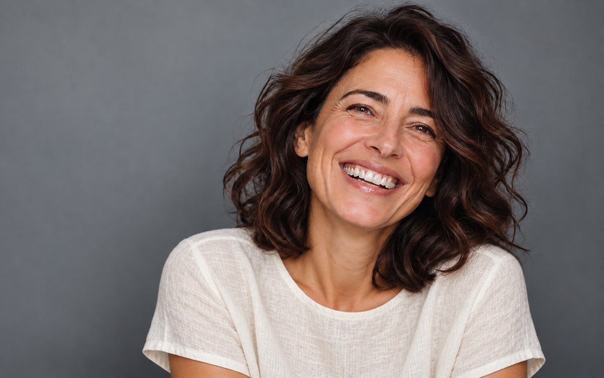 Paciente sonriendo tras su tratamiento de implantes en Vitalbene